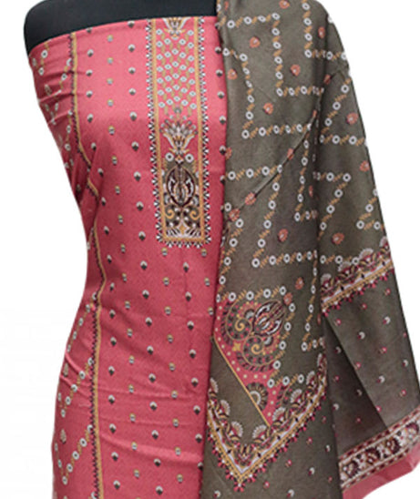 VS Misri Digital Print Lawn'24 D#421 MAROON