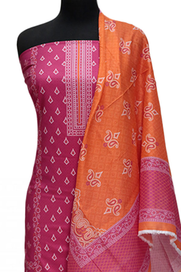 VS Misri Digital Print Lawn'24 D#423 SH PINK