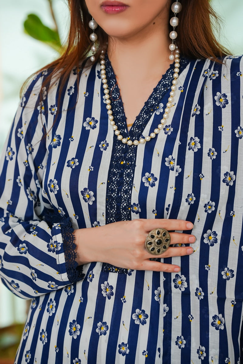 VS Daman Print Lawn`26 D#816 (Blue)