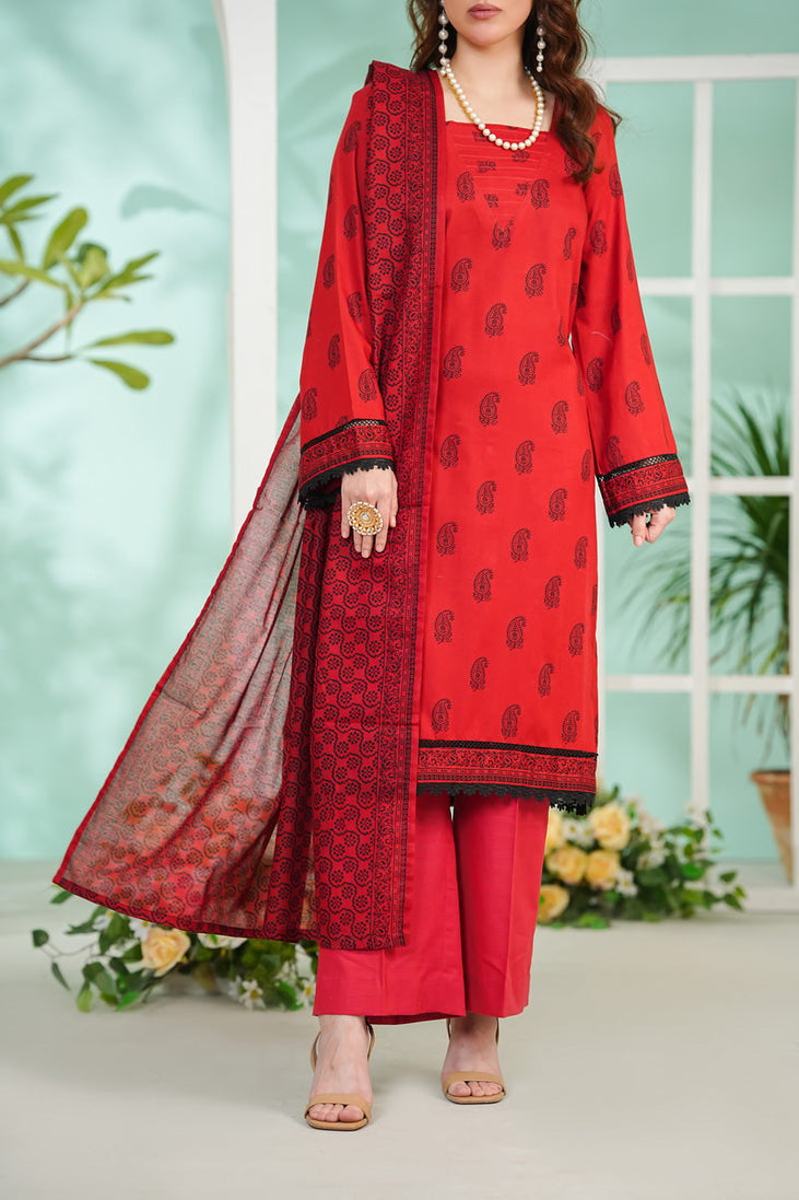 VS Daman Print Lawn`26 D#807 (D Rust)