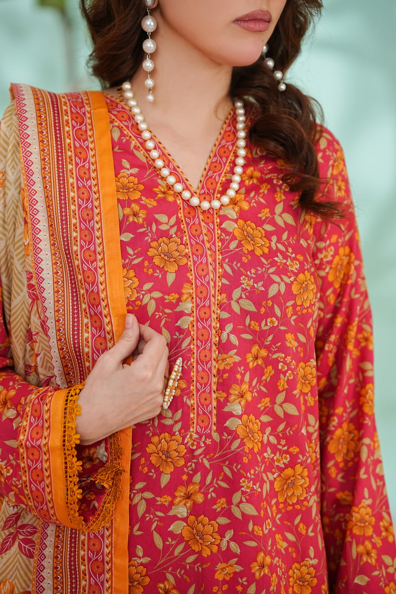 VS Daman Print Lawn`26 D#811 (T Pink)