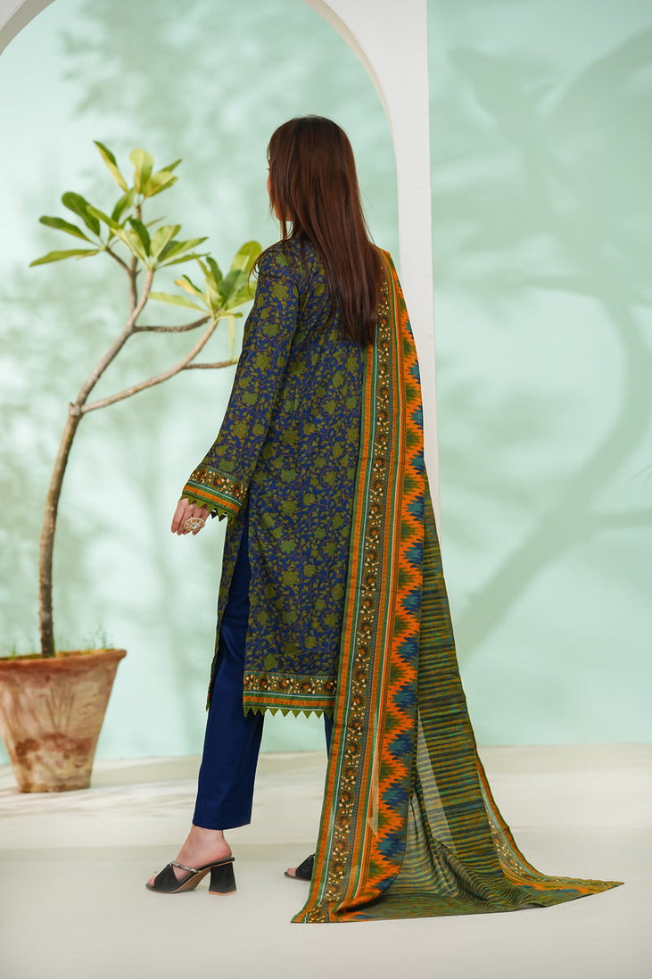 VS Daman Print Lawn`26 D#812 (Blue)