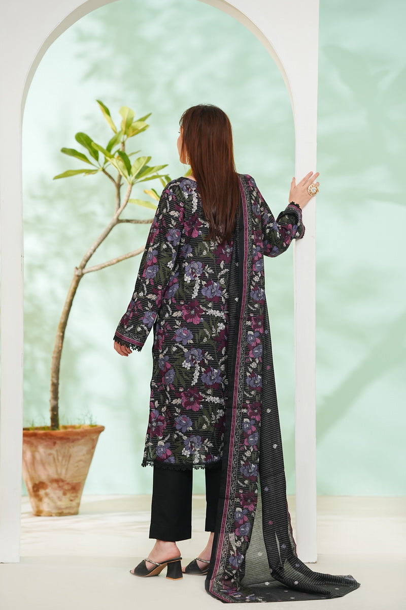 VS Daman Print Lawn`26 D#802 (Black)