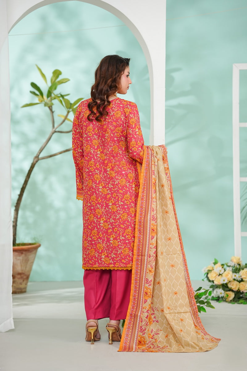 VS Daman Print Lawn`26 D#811 (T Pink)