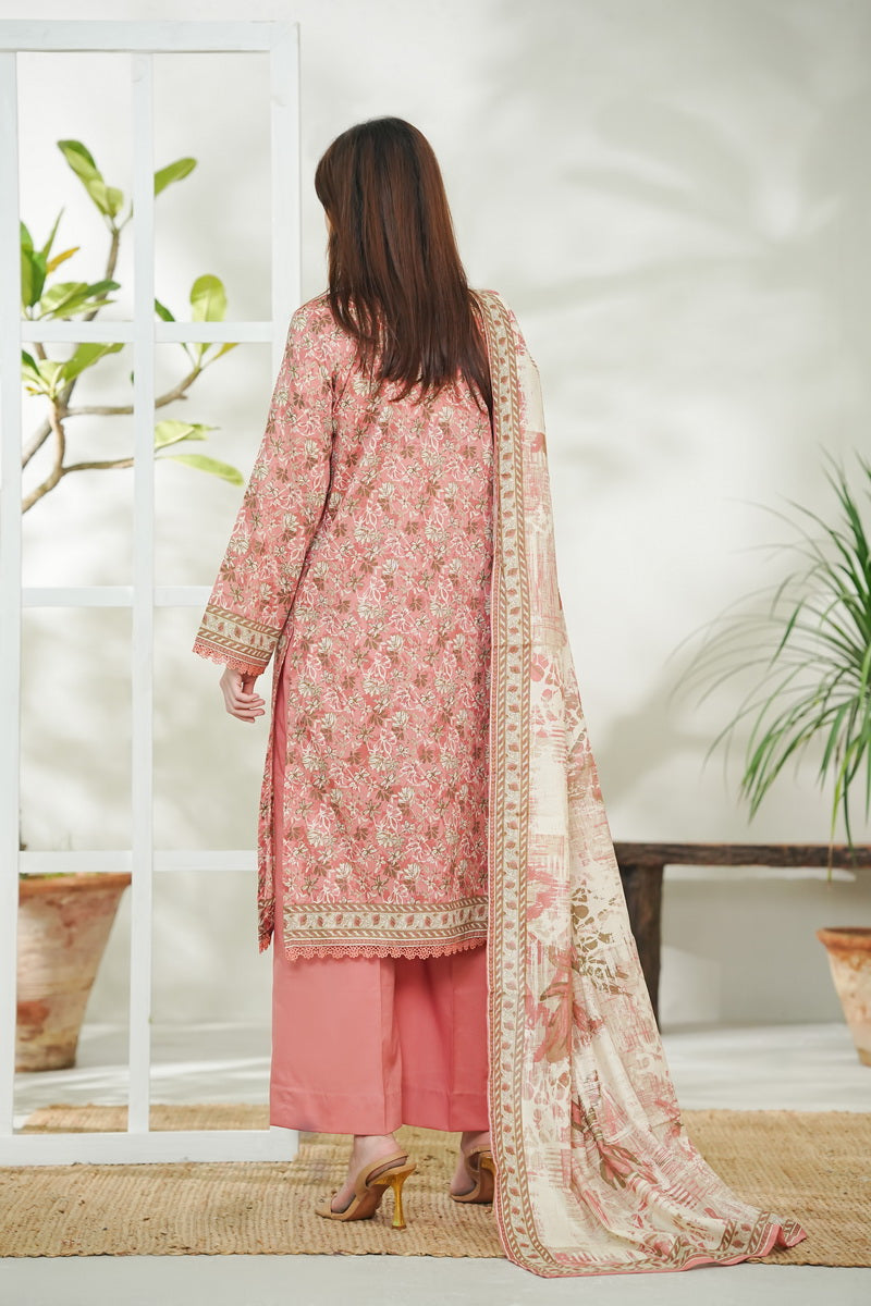 VS Daman Print Lawn`26 D#729 T-Pink