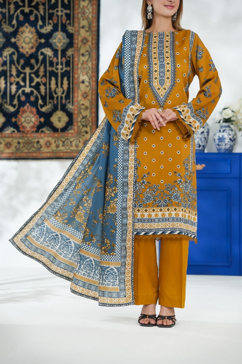 VS Malhar Digital Viscose`25 D#5 (Mustard)