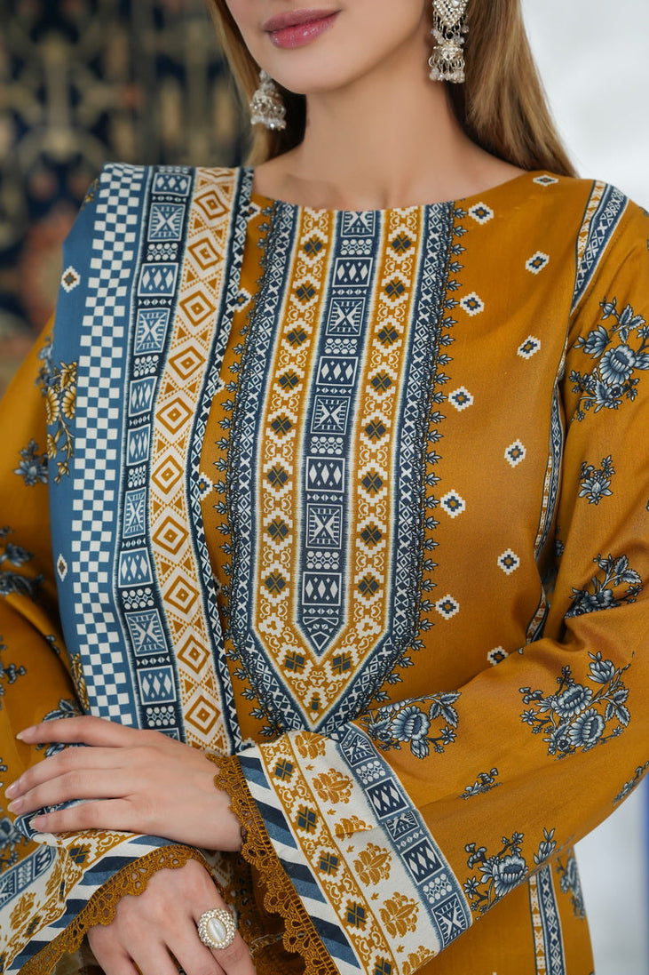 VS Malhar Digital Viscose`25 D#5 (Mustard)