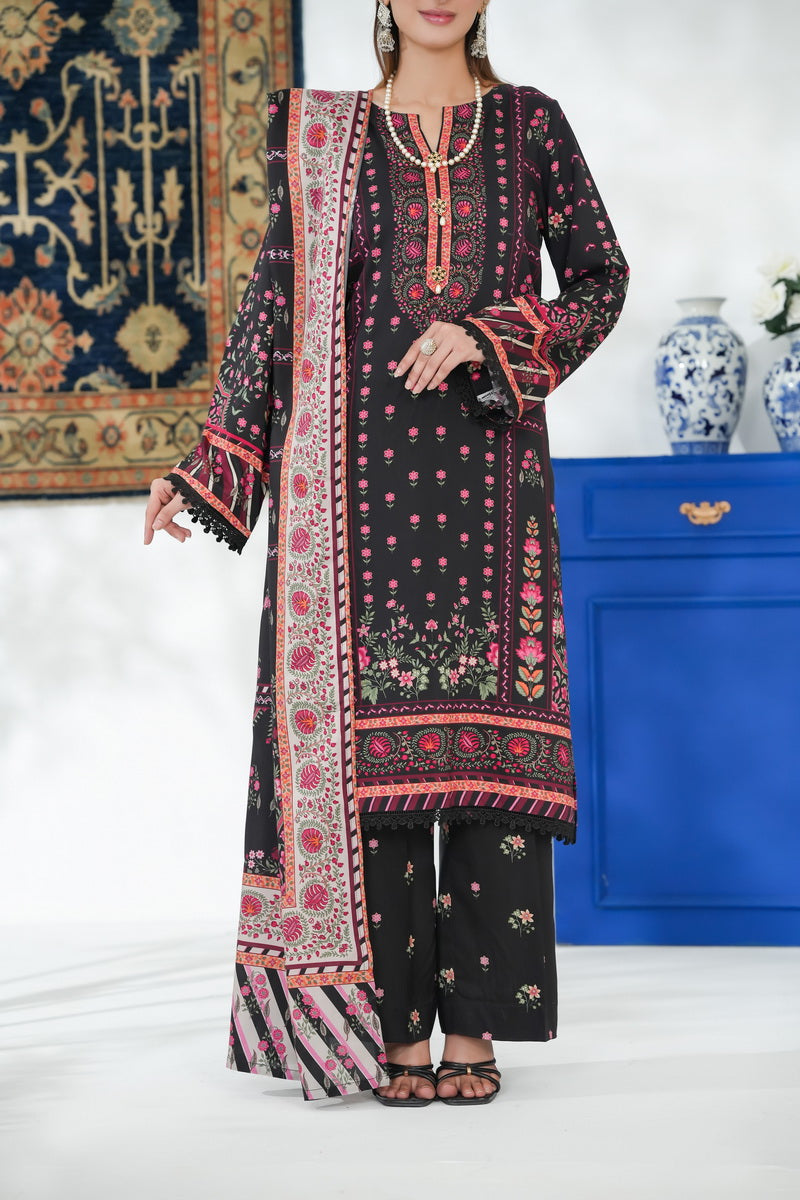 VS Malhar Digital Viscose`25 D#1 (Black)