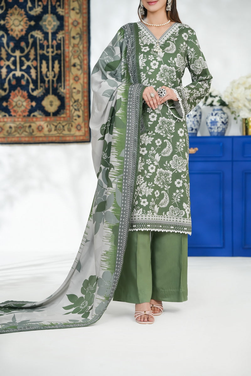 VS Malhar Digital Viscose`25 D#10 (Green)