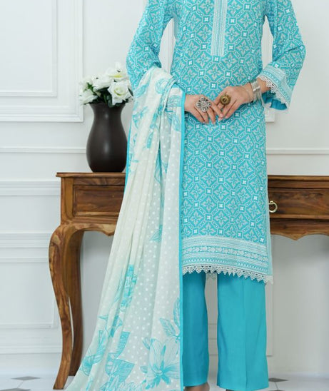 VS Daman Print Lawn`25 D#816 Ferozi