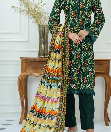 VS Daman Print Lawn`25 D#817 Green