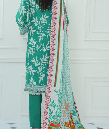 VS Daman Print Lawn`25 D#813 Sea Green