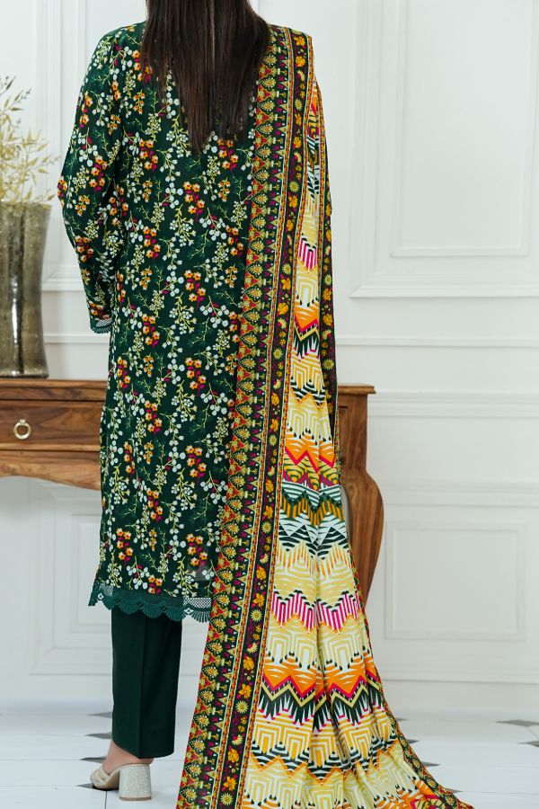 VS Daman Print Lawn`25 D#817 Green