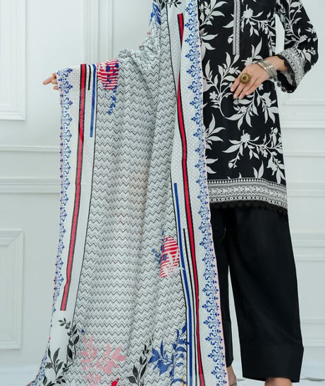 VS Daman Print Lawn`25 D#813 Black