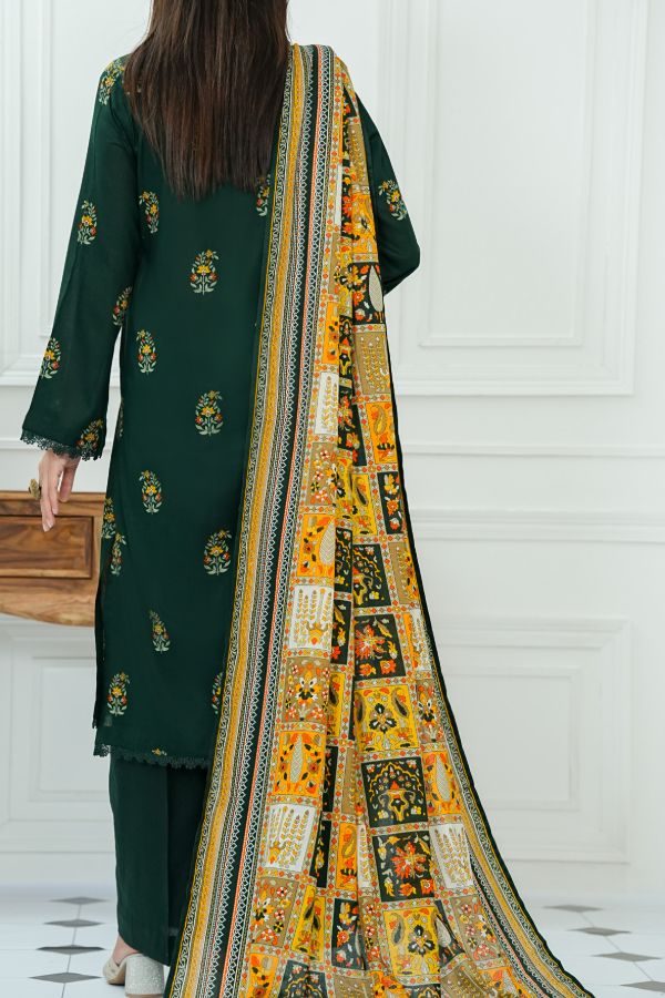 VS Daman Print Lawn`25 D#819 Green