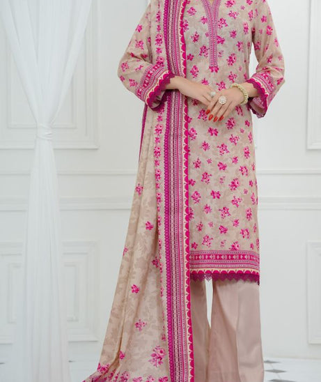 VS Daman Print Lawn`25 D#821 LT Pink