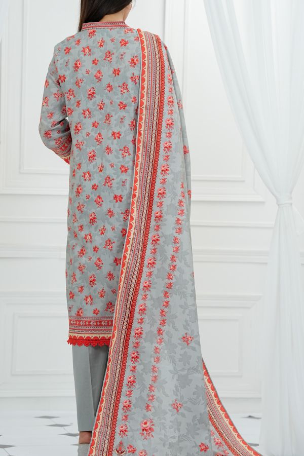 VS Daman Print Lawn`25 D#821 Grey