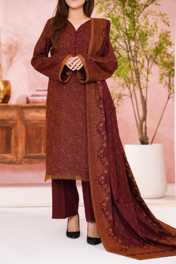 VS Digital Pashmina`25 D#303 (Maroon)