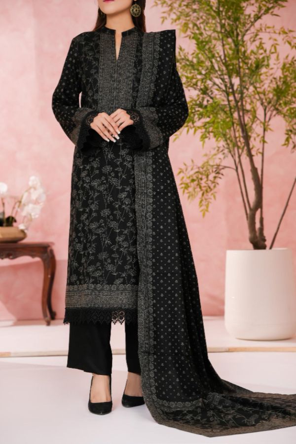 VS Digital Pashmina`25 D#305 (Black)