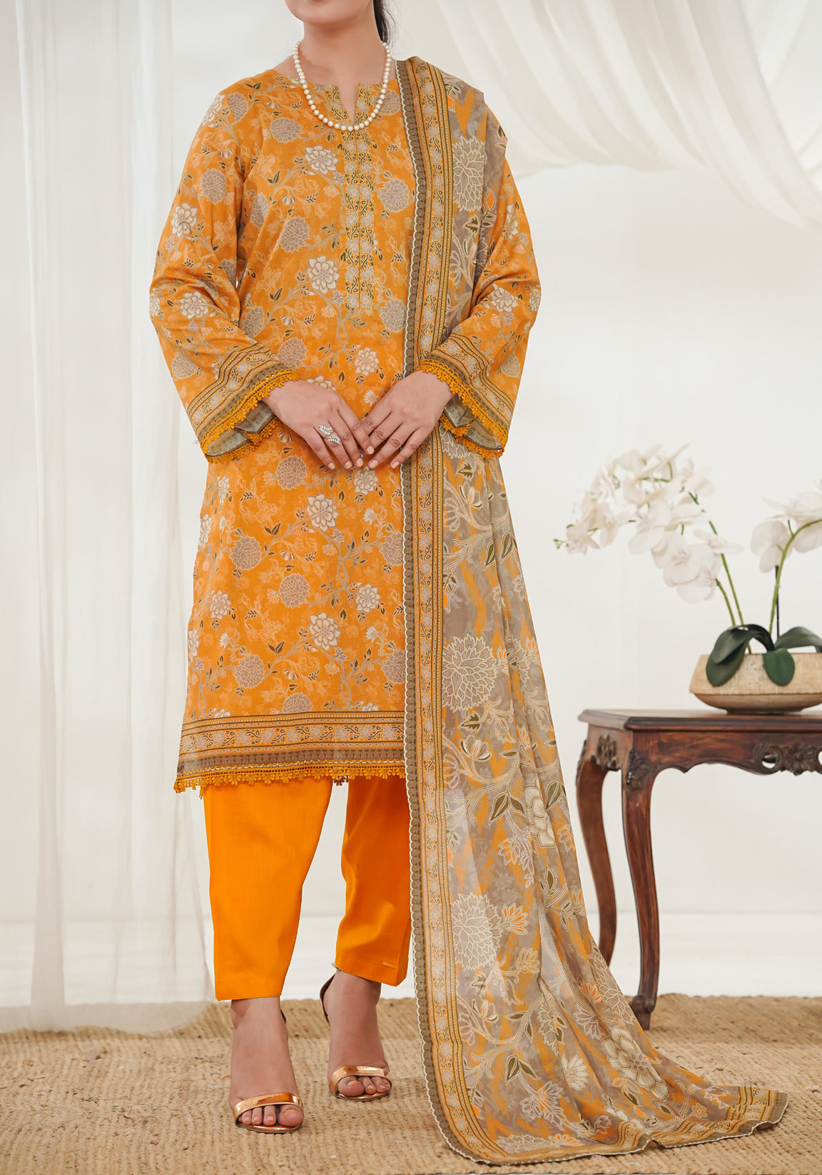 VS Misri Digital Lawn`26 D#763 (Mustard)