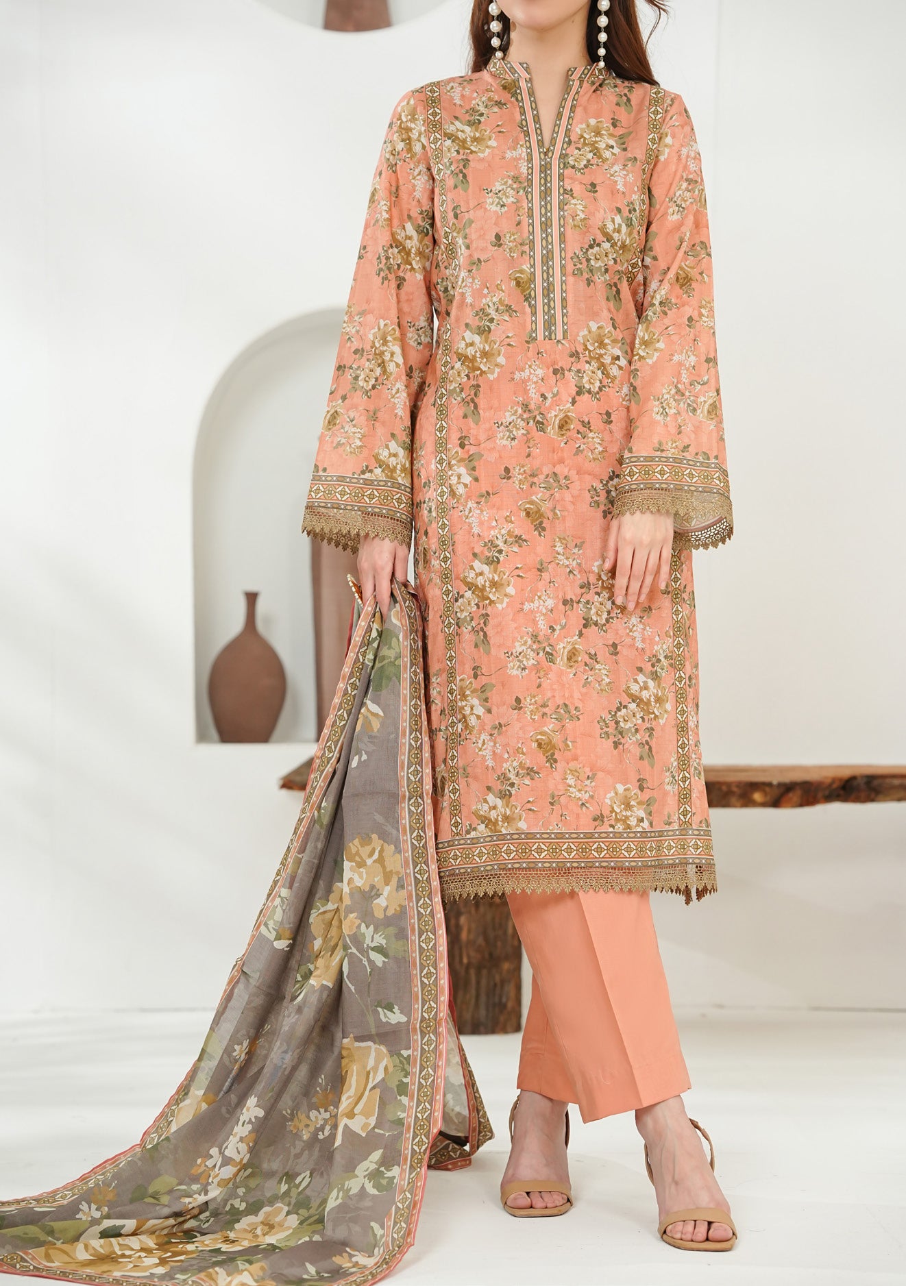 VS Misri Digital Lawn`26 D#776 (Peach)