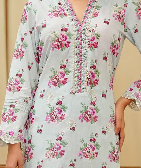 VS Sufinas Emb Print Lawn`25 D#4412