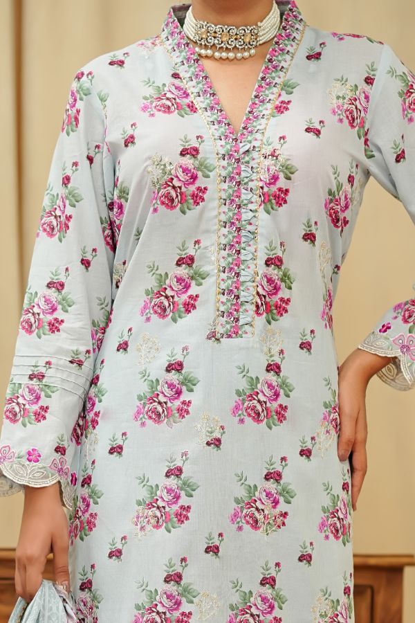 VS Sufinas Emb Print Lawn`25 D#4412