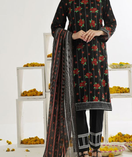 VS Sufinas Print Lawn`24 AHD#390 Black