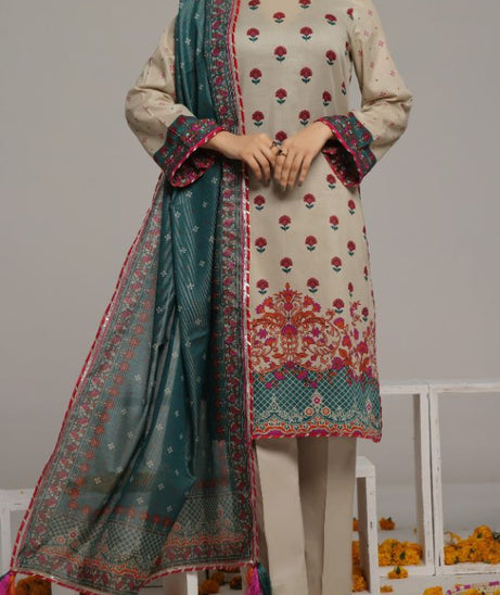 VS Sufinas Print Lawn`24 AHD#391 Fawn