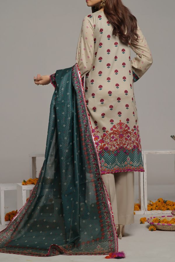 VS Sufinas Print Lawn`24 AHD#391 Fawn