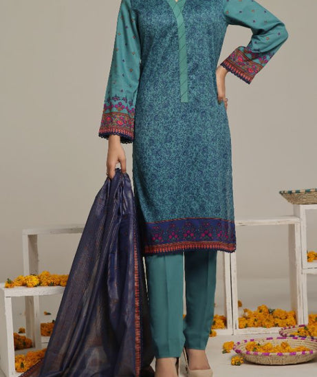 VS Sufinas Print Lawn`24 AHD#392 Sea Green