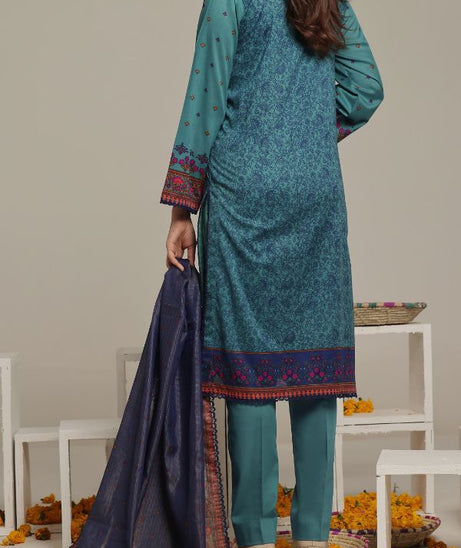 VS Sufinas Print Lawn`24 AHD#392 Sea Green