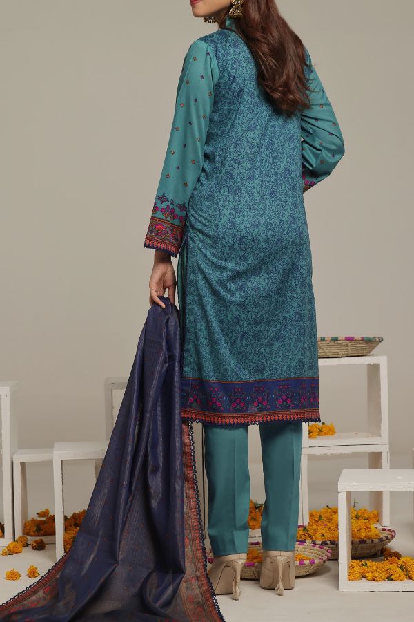 VS Sufinas Print Lawn`24 AHD#392 Sea Green