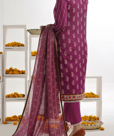 VS Sufinas Print Lawn`24 AHD#393 Magenda