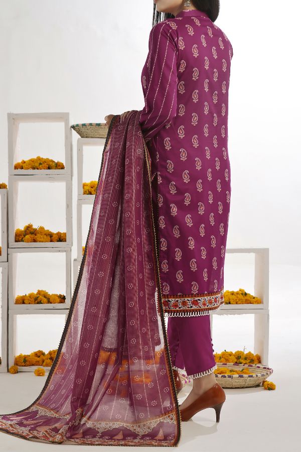 VS Sufinas Print Lawn`24 AHD#393 Magenda