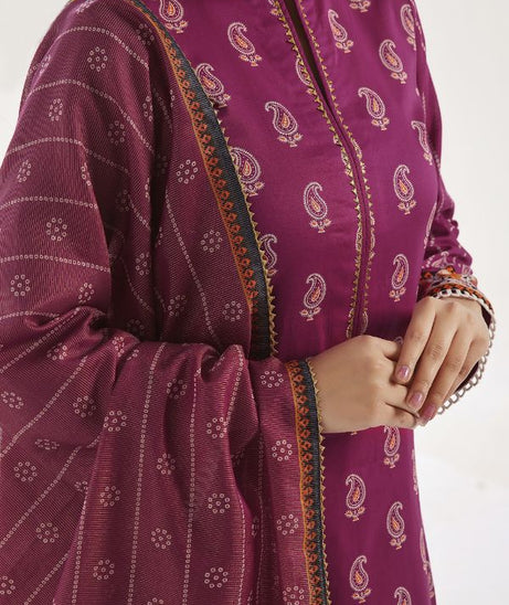 VS Sufinas Print Lawn`24 AHD#393 Magenda