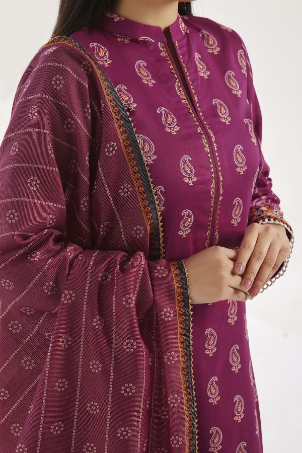 VS Sufinas Print Lawn`24 AHD#393 Magenda