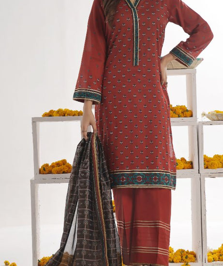 VS Sufinas Print Lawn`24 AHD#394 D-Rust