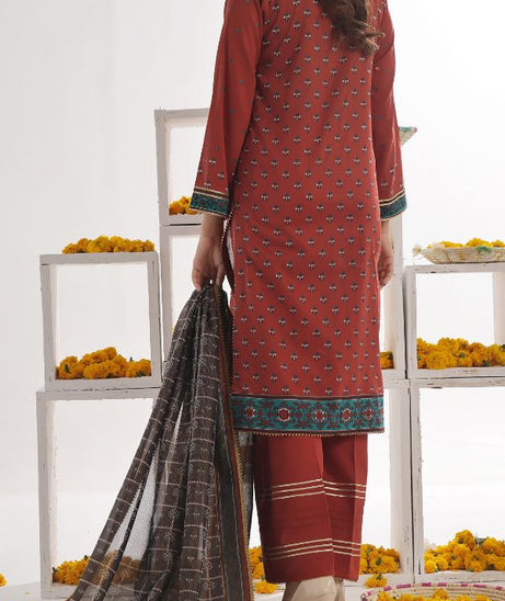 VS Sufinas Print Lawn`24 AHD#394 D-Rust