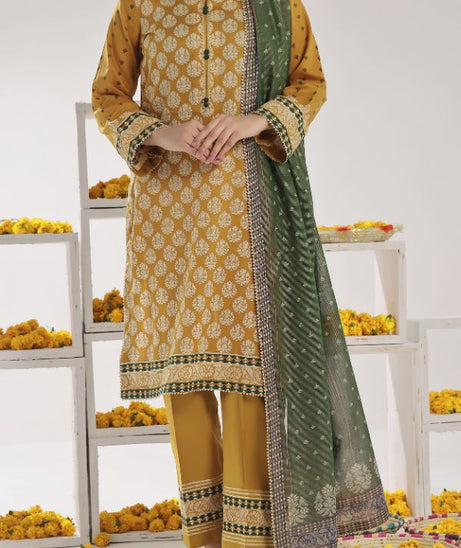 VS Sufinas Print Lawn`24 AHD#395 D-Mustard