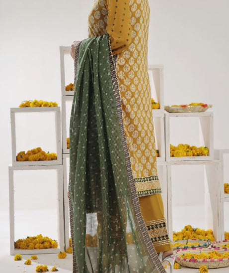 VS Sufinas Print Lawn`24 AHD#395 D-Mustard