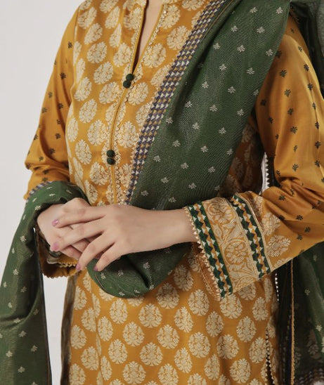 VS Sufinas Print Lawn`24 AHD#395 D-Mustard