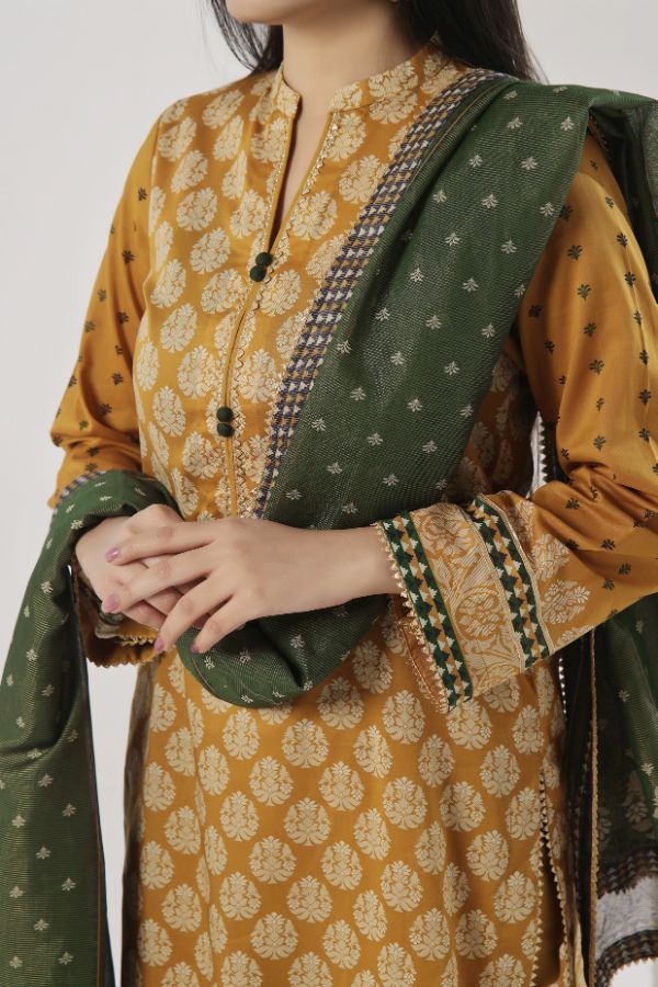 VS Sufinas Print Lawn`24 AHD#395 D-Mustard