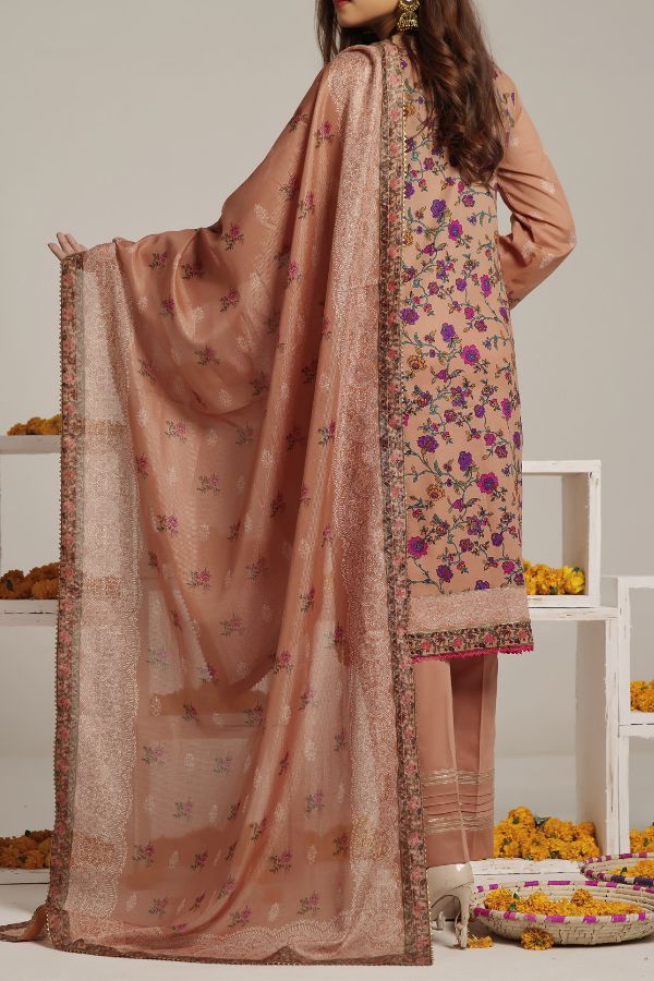 VS Sufinas Print Lawn`24 AHD#397 D-Peach