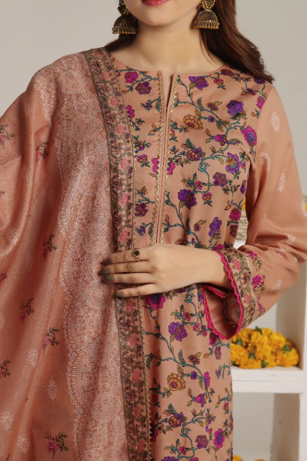 VS Sufinas Print Lawn`24 AHD#397 D-Peach