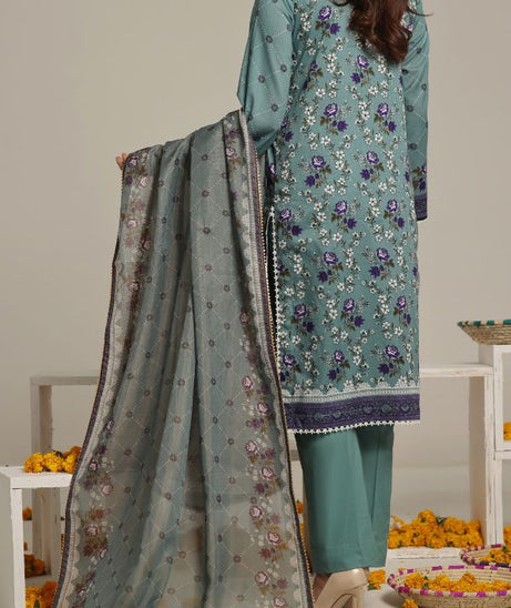 VS Sufinas Print Lawn`24 AHD#398 L-Green