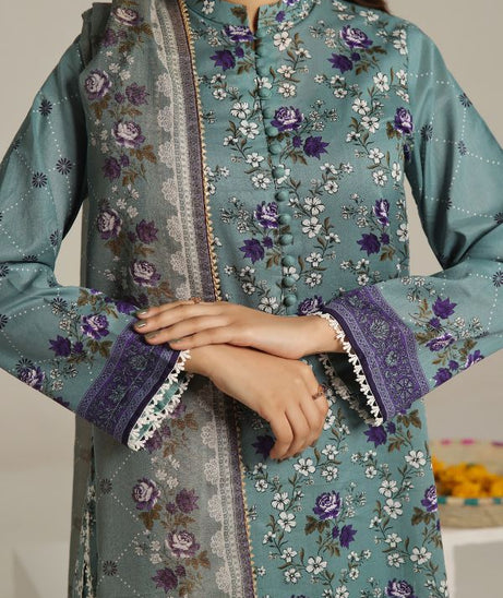 VS Sufinas Print Lawn`24 AHD#398 L-Green
