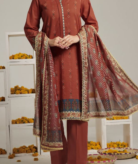 VS Sufinas Print Lawn`24 AHD#399 Rust