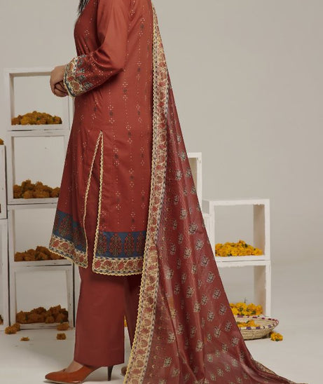 VS Sufinas Print Lawn`24 AHD#399 Rust
