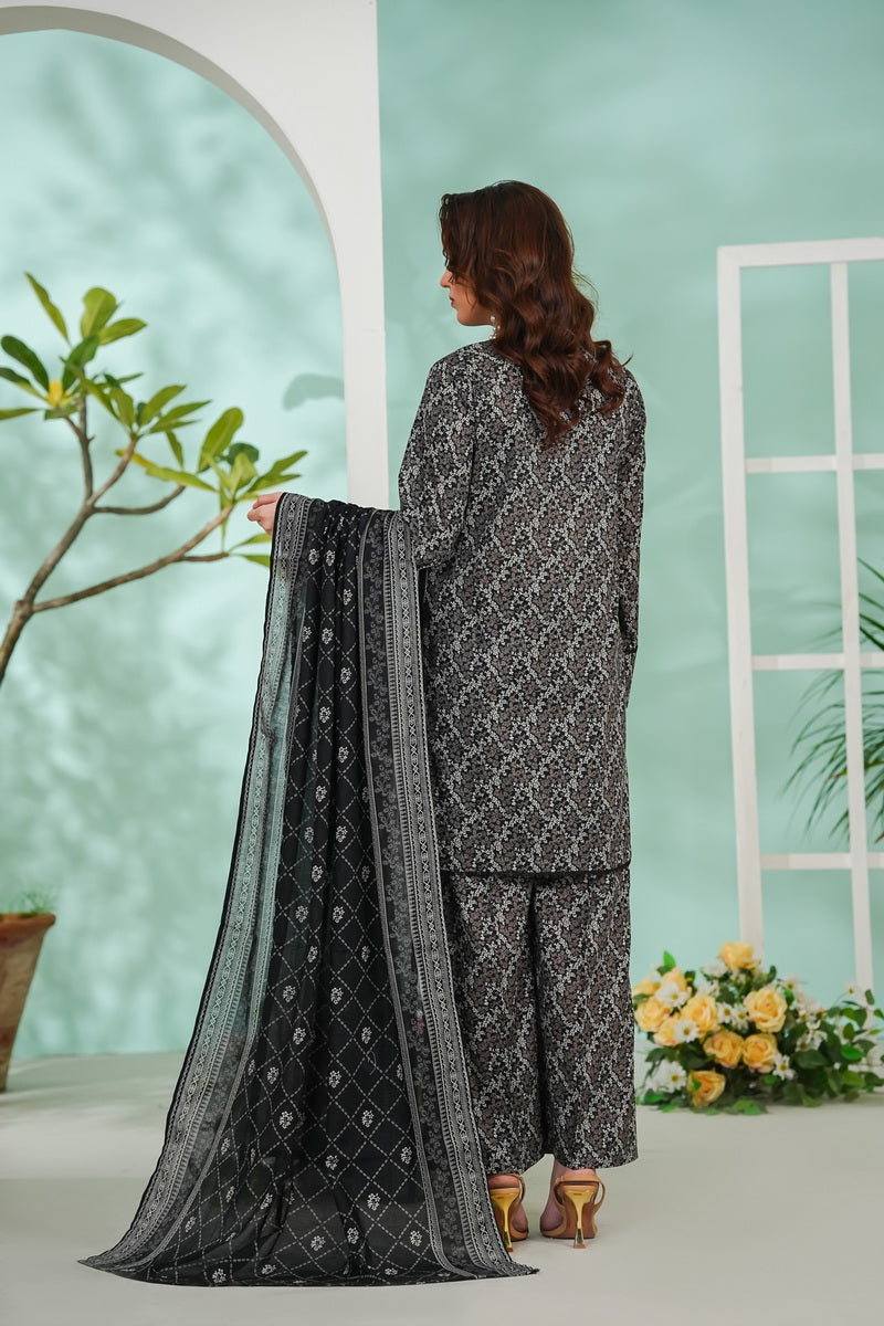 VS Daman Print Lawn`26 D#815 (Black)